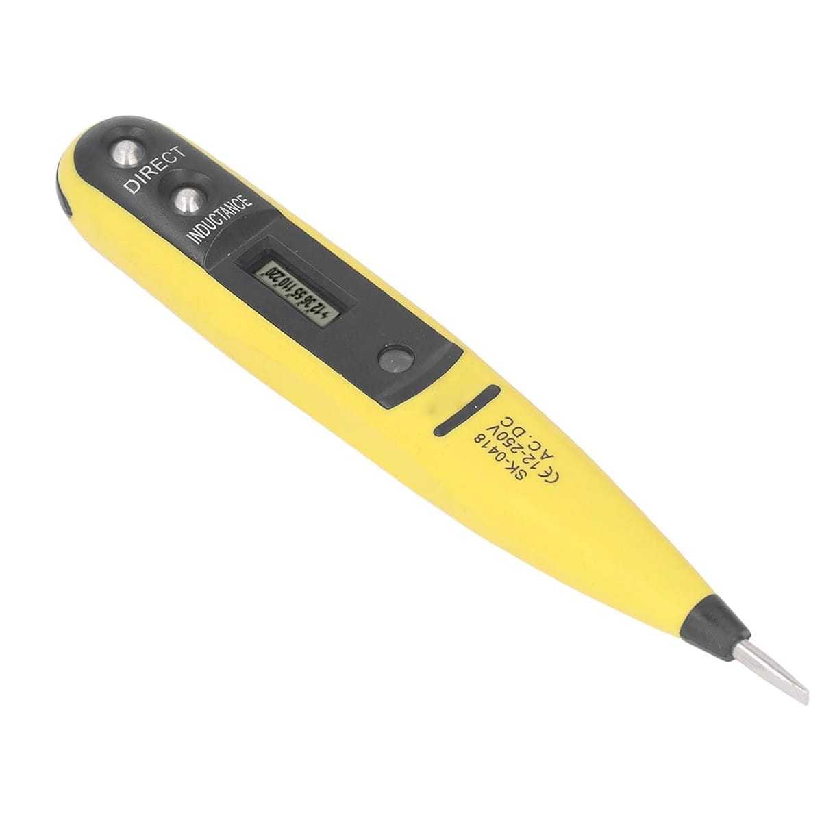 Tester tensiune digital cu ecran LCD, 12–250V, contact/inductiv