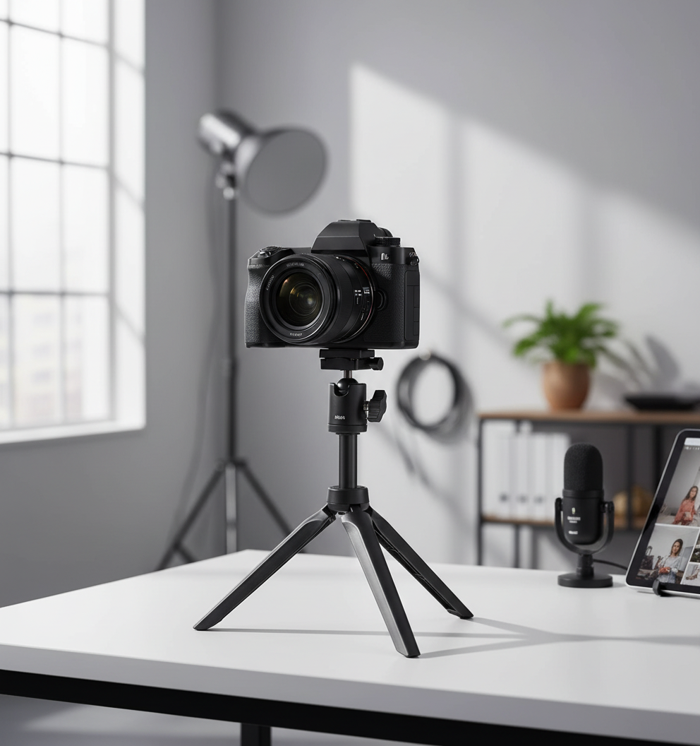 Trepied Reglabil Foto/Video Mini 19cm, Suport Portabil cu surub 1/4