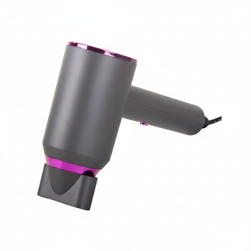 Uscător par gri-mov 2800W, 3 trepte căldură, indicator LED